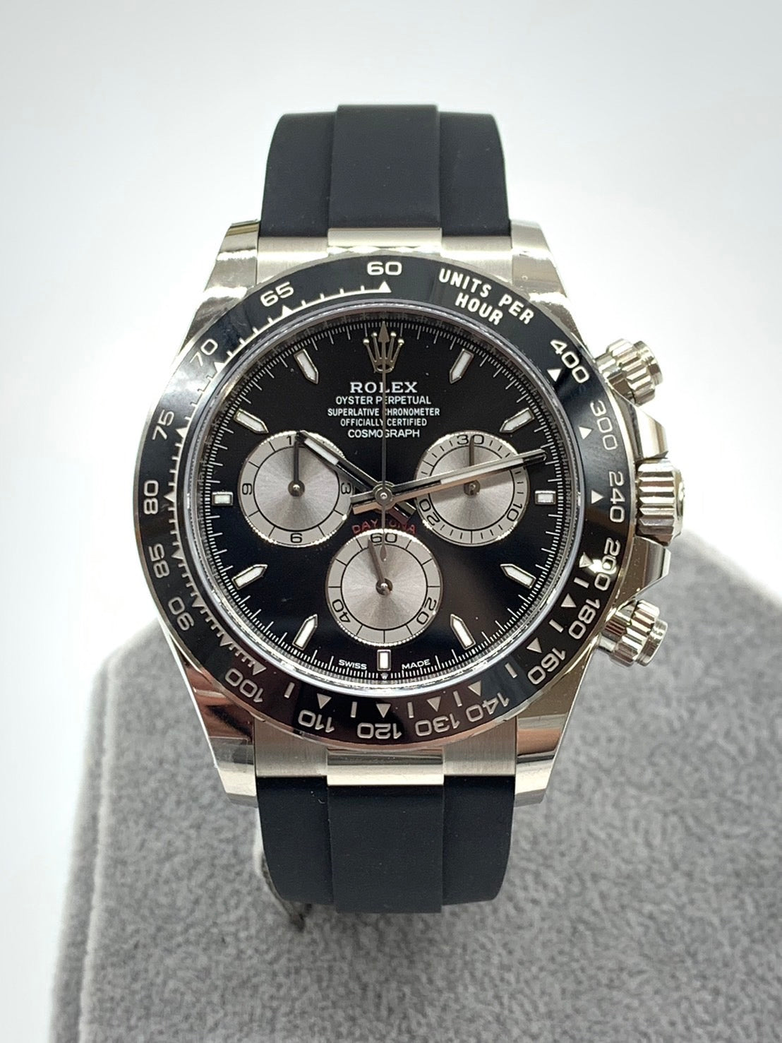 ロレックス ROLEX コスモグラフデイトナ 126519LN ホワイトゴールド K18WG ブラック ＆スチール 黒文字盤 オイスターフレックス ラバー