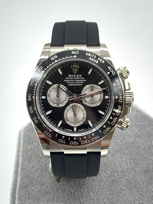ロレックス ROLEX コスモグラフデイトナ 126519LN ホワイトゴールド K18WG ブラック ＆スチール 黒文字盤 オイスターフレックス ラバー