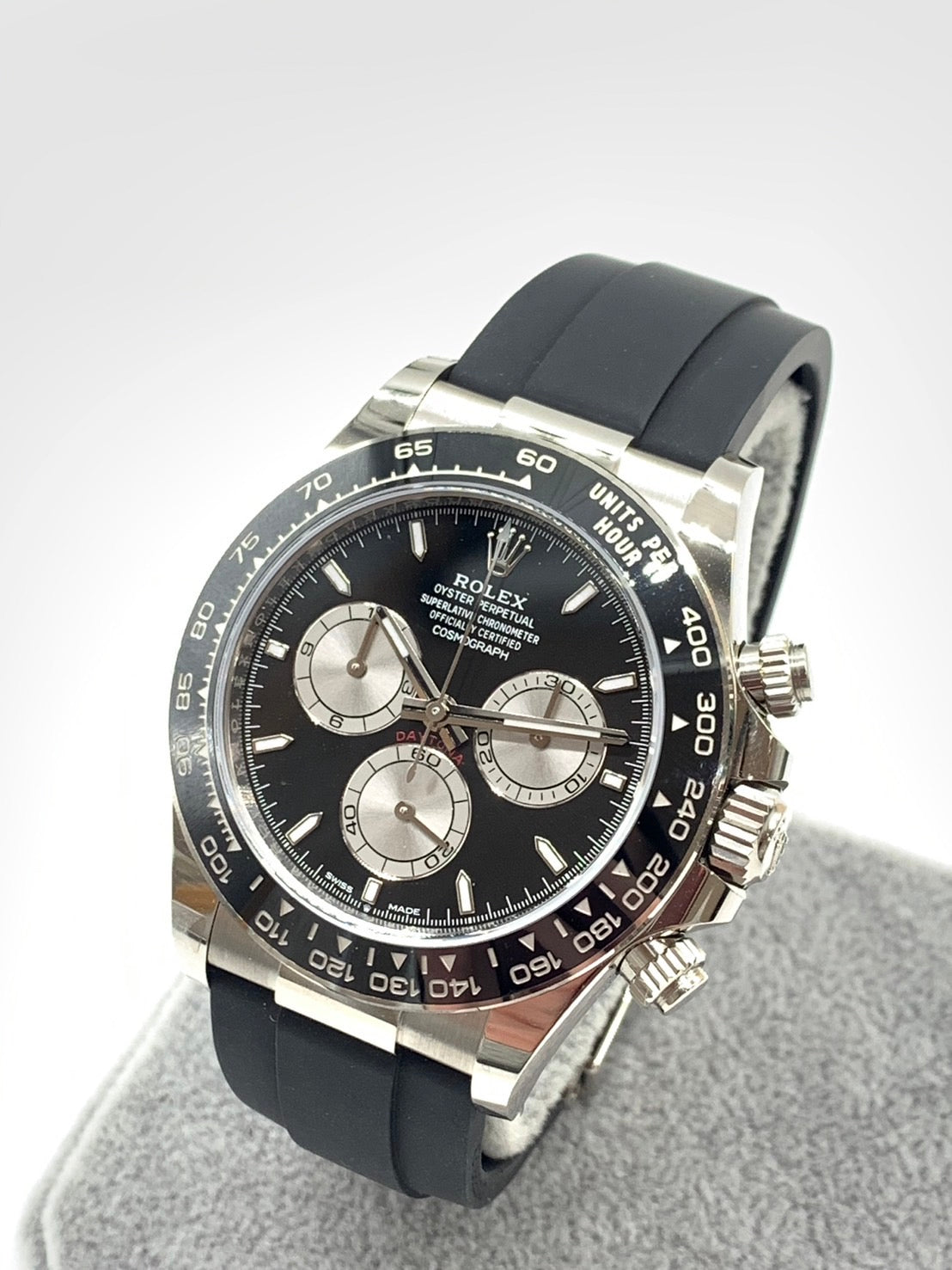 ロレックス ROLEX コスモグラフデイトナ 126519LN ホワイトゴールド K18WG ブラック ＆スチール 黒文字盤 オイスターフレックス ラバー