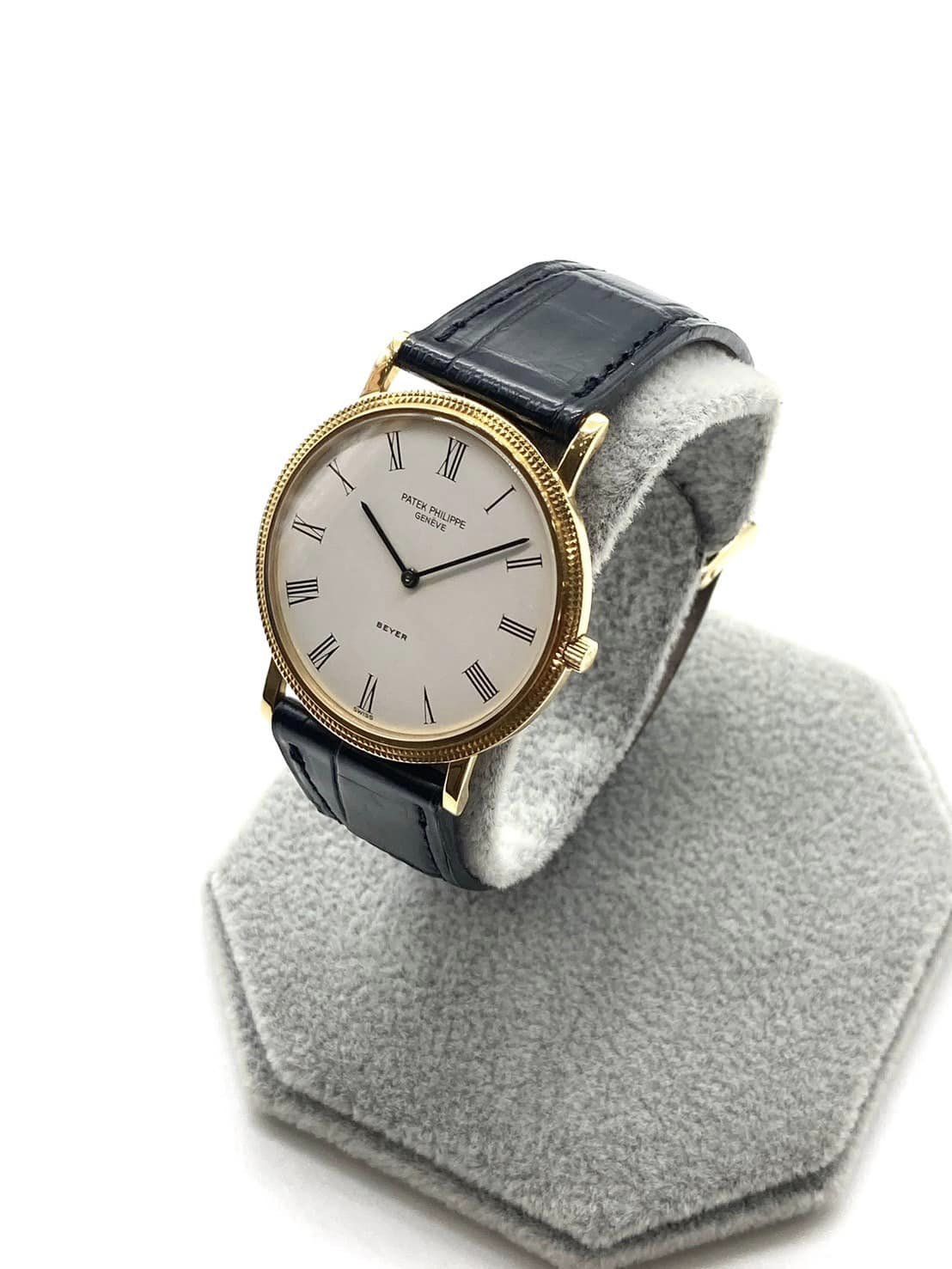 PATEK PHILIPPE (パテックフィリップ) 手巻き腕時計/カラトラバ ホワイト BEYER(バイエル)Ｗネーム パテックフィリップ PATEK PHILLIP カラトラバ Beyer ダブルネーム 白