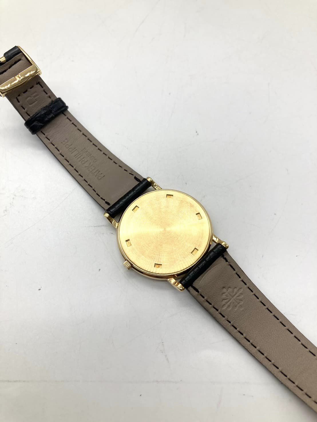 パテックフィリップ PATEK PHILLIP カラトラバ Beyer ダブルネーム 白文字盤 中古良品 OH履歴あり メンズ レディース