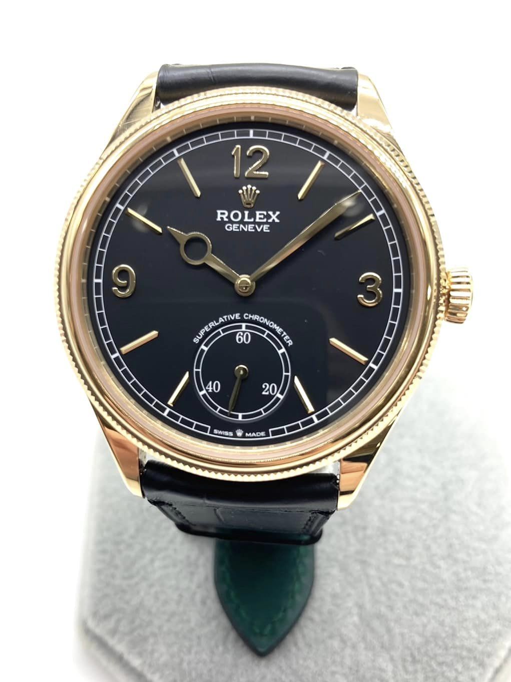 ロレックス ROLEX 1908 黒文字盤 52508 ほぼ未使用品 メンズ レディースRef. No52508